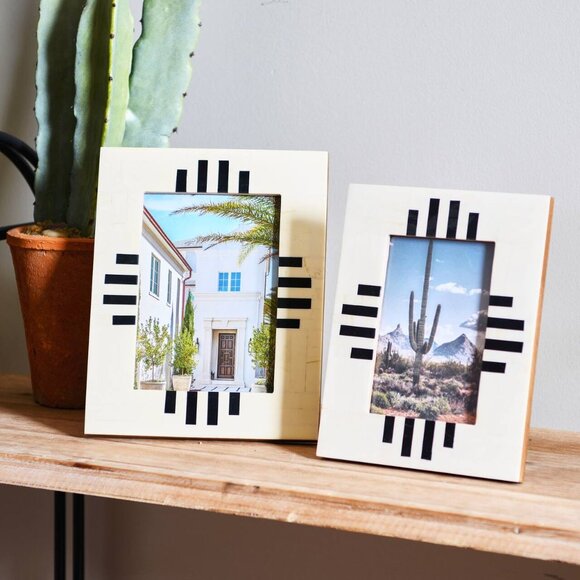 Creative Co-Op Cream/Black Photo Frames, Set of 2 (4x6” and 5x7”)/NWT - Picture 6 of 12